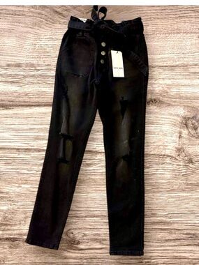 C'est Toi Black Label Black High Rise Ankle Skinny Jeans Large